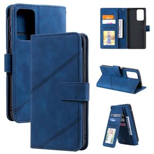 huismerk Voor Xiaomi Redmi Note 10 Pro Skin Feel Business Horizontale Flip PU Lederen Case met Houder & Multi-Card Slots & Wallet & Lanyard & Photo Frame