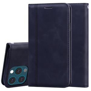 huismerk Frosted Business Magnetic Horizontal Flip PU lederen tas met houder & kaart slot & lanyard voor iphone 13 pro max