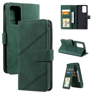 huismerk Voor Xiaomi Redmi Note 10 Pro Skin Feel Business Horizontale Flip PU Lederen Case met Houder & Multi-Card Slots & Wallet & Lanyard & Photo Frame