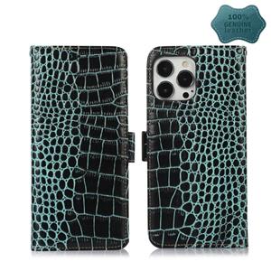 huismerk Crocodile Top Layer koeienhuid lederen telefoonhoesje voor iphone 13 pro max