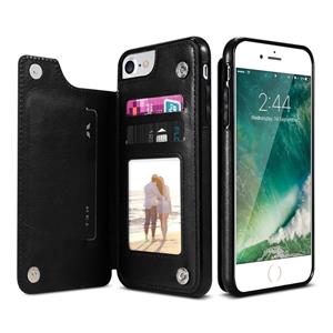 huismerk Retro PU lederen case multi kaarthouders telefoon gevallen voor iPhone 6 6s 7 8 plus 5S SE iPhone X XS Max XR Samsung S7 S8 S9 S10 voor iPhone XS Ma