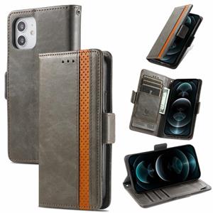 huismerk Caseo Business Splicing Dual Magnetic Buckle Horizontale Flip PU Lederen Case met Houder & Card Slots & Portemonnee voor iPhone 13