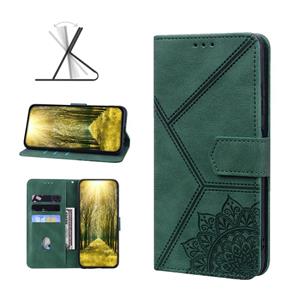 huismerk Voor Oppo A16 Geometrische Mandala Embossed lederen telefoonhoesje