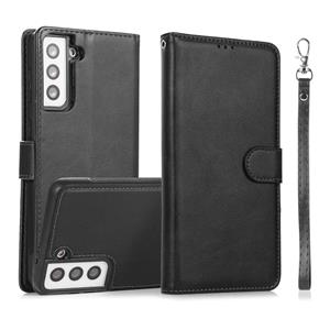 huismerk For Samsung Galaxy S21+ 5G Calf Texture 2 in 1 Detachable Magnetic Back Cover Horizontal Flip Leather Case with Holder & Card Slots & Wallet & Photo F