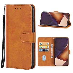 huismerk Lederen telefoonhoesje voor Samsung Galaxy Note20 Ultra (Brown)