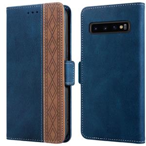 huismerk Voor Samsung Galaxy S10 + Stitching Side-Magnetic RFID lederen telefoonhoes (Royal Blue)