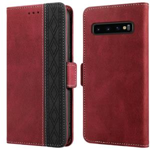 huismerk Voor Samsung Galaxy S10 + Stitching Side-Magnetic RFID lederen telefoonhoes