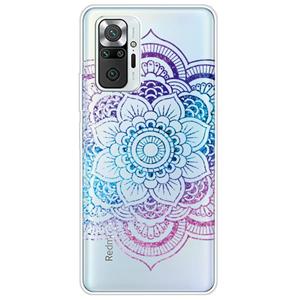 huismerk Voor Xiaomi Redmi Note 10 Pro 4G Gradiënt Kant Transparante TPU-telefoonhoes (Purple Blue Red)