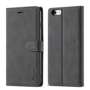 Voor iPhone 6 / 6s Forwenw F1 Series Matte Strong Magnetism Horizontale Flip Lederen case met Holder & Card Slots & Wallet & Photo Frame(Zwart)