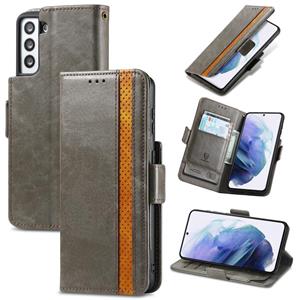 huismerk Voor Samsung Galaxy S21 + 5G Caseneo Business Splicing Dual Magnetic Buckle Horizontale Flip PU Lederen Case met Houder & Card Slots & Portemonnee (Gr