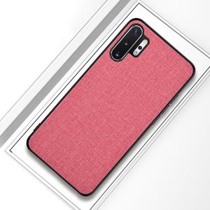 Huismerk Voor Galaxy Note 10 Pro/Note 10 + schokbestendige doek textuur PC + TPU beschermhoes (roze)