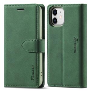 Voor iPhone 12 Mini Forwenw F1-serie Matte Sterke Magnetisme Horizontale Flip Lederen kast met Holder & Card Slots & Wallet & Photo Frame(Groen)