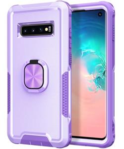 huismerk Voor Samsung Galaxy S10 3 in 1 pc + TPU-telefooncase met ringhouder