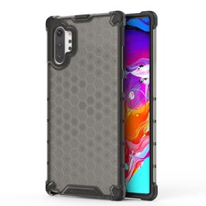 huismerk Schokbestendige honingraat PC + TPU Case voor Galaxy Note 10 + (zwart)