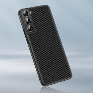 huismerk For Samsung Galaxy S22 5G Ultra-thin Carbon Fiber Texture Printing Phone Case(Black)