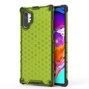 huismerk Schokbestendige honingraat PC + TPU Case voor Galaxy Note 10 + (groen)