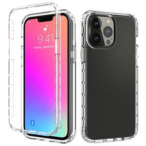 huismerk Schokbestendige Hoge Transparantie Two-Color Gegroeiduuele wijziging PC + TPU Candy Kleuren Beschermhoes Voor iPhone 13 Pro Max