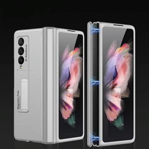 Voor Samsung Galaxy Z Fold3 5G GKK magnetische volledige dekking telefoon flip case met houder