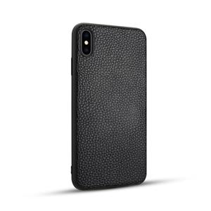 huismerk Voor iPhone XS Max Litchi patroon lederen anti-Falling TPU mobiele telefoon shell beschermende case (zwart)