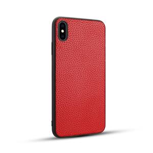 huismerk Voor iPhone XS Max Litchi PU lederen anti-Falling TPU beschermhoes (rood)