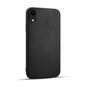 huismerk Voor iPhone XR Litchi patroon lederen anti-Falling TPU mobiele telefoon shell beschermende case (zwart)