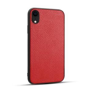 huismerk Voor iPhone XR Litchi PU lederen anti-Falling TPU beschermhoes (rood)