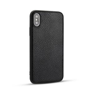 huismerk Voor iPhone X Litchi patroon lederen anti-Falling TPU mobiele telefoon shell beschermende case (zwart)