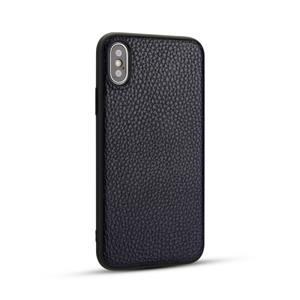 huismerk Voor iPhone X Litchi PU lederen anti-Falling TPU beschermhoes (Deep Blue)