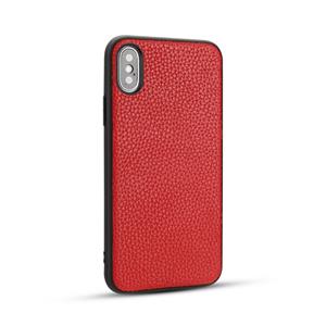 huismerk Voor iPhone X Litchi PU lederen anti-Falling TPU beschermhoes (rood)