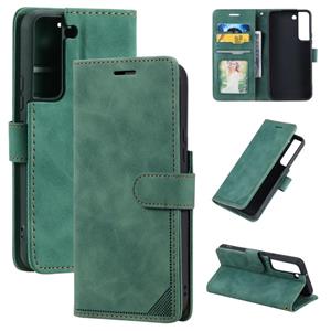 huismerk For Samsung Galaxy S22 5G Skin Feel Anti-theft Brush Leather Phone Case(Green)