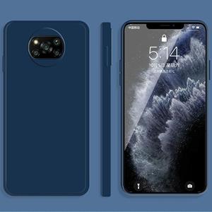 huismerk VOOR XIAOMI POCO X3 NFC / POCO X3 PRO Effen Kleur Imitatie Vloeibare Siliconen Rechte RUNDIGHEID DROPPRODUME VOLLEDIGE COVERAGE Beschermhoes