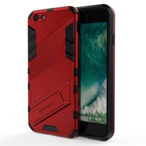 huismerk Punk Armor 2 in 1 PC + TPU Shockproof Case met onzichtbare houder voor iPhone 6 & 6s (rood)