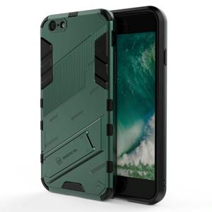 huismerk Punk Armor 2 in 1 PC + TPU Shockproof Case met onzichtbare houder voor iPhone 6 & 6s (groen)