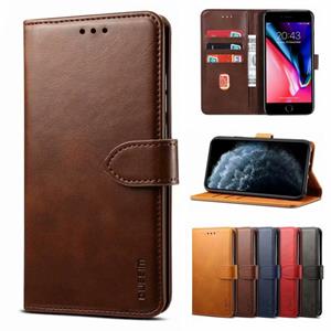 Gussim Business Style Horizontal Flip Lederen Case met Houder & Card Slots & Portemonnee voor iPhone 13 (Brown)