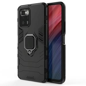 huismerk For Xiaomi Redmi Note 10 Pro 5G Shockproof PC + TPU Protective Case with Magnetic Ring Holder(Black)