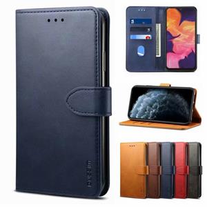 Gussim Business Style Horizontal Flip Lederen Case met Houder & Card Slots & Portemonnee voor iPhone 13 Pro (Blauw)