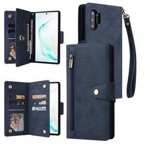 huismerk Voor Samsung Galaxy Note10 + klinknagel gesp 9 kaarten Drie voudige leren telefooncase