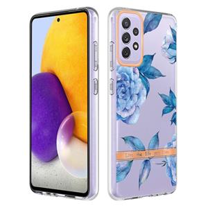 huismerk Voor Samsung Galaxy A72 5G / 4G Bloemen en planten Serie IMD TPU Telefoonhoes (Orchidee Peony)