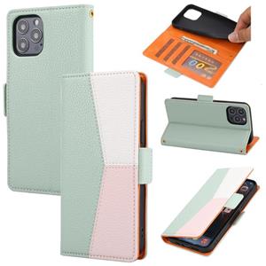 huismerk Litchi Texture Color Matching Horizontale Flip Leren Case met Kaart Slots & Houder & Portemonnee & Fotolijst voor iPhone 13 Mini