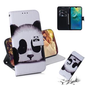 Huismerk Panda patroon gekleurde tekening horizontale Flip lederen case voor Huawei mate 20 met houder & card slots & portemonnee