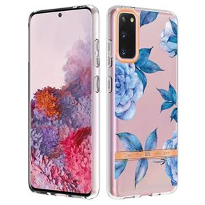 huismerk Voor Samsung Galaxy S20 bloemen en planten Serie IMD TPU Telefoonhoes (Orchidee Peony)