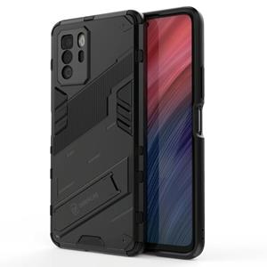 huismerk For Xiaomi Redmi Note 10 Pro 5G Punk Armor 2 in 1 PC + TPU Shockproof Case with Invisible Holder(Black)