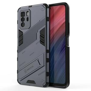 huismerk For Xiaomi Redmi Note 10 Pro 5G Punk Armor 2 in 1 PC + TPU Shockproof Case with Invisible Holder(Grey)