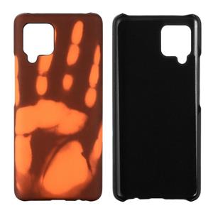 huismerk Paste huid + pc thermische sensor verkleuring Case voor Samsung Galaxy A42 5G (zwart rood)