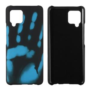 huismerk Paste Skin + PC Thermische sensor verkleuring Case voor Samsung Galaxy A42 5G (Black Blue)