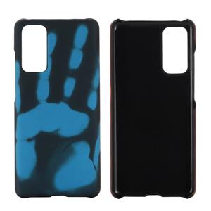 huismerk Paste huid + pc thermische sensor verkleuring Case voor Samsung Galaxy A32 4G (Black Blue)