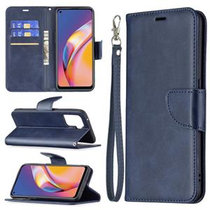 huismerk Voor OPPO A94 4G / RENO5 F / F19 PRO RETO RETRO LAMBSKIN TEXTUUR Zuivere Kleur Horizontale Flip PU Lederen Case met Houder & Card Slots & Wallet & Lan