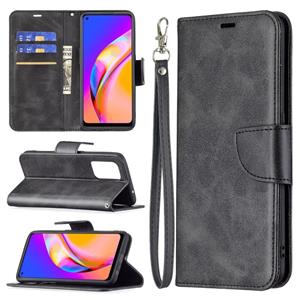 huismerk Voor OPPO A94 5G / F19 PRO + 5G / RENO5 Z RETO RETO LAMBSKIN TEXTUUR Zuivere Kleur Horizontale Flip PU Lederen Case met Houder & Card Slots & Wallet &