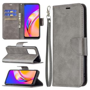 huismerk Voor OPPO A94 5G / F19 PRO + 5G / RENO5 Z RETO RETO LAMBSKIN TEXTUUR Zuivere Kleur Horizontale Flip PU Lederen Case met Houder & Card Slots & Portemon