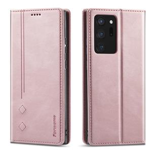 Voor Samsung Galaxy Note20 Ultra Forwenw F2 Serie Magnetische Horizontale Flip Lederen Case met Houder & Card Slots & Wallet (Rose Gold)